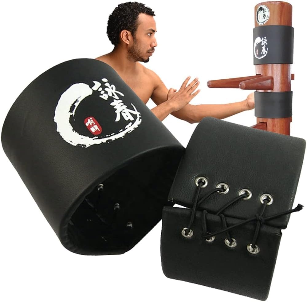 RINDOW Traditional Wing Chun Dummy Striking, Pad de Extra Grosor Madera Muñeca Proteger Pads,...