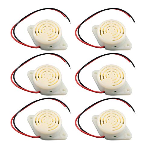 6 unidades SFM-27 DC 3-24 V timbre electrónico industrial alarma sonora intermitente sonido piezo...