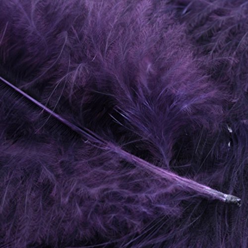 Plumas marabú lila x10