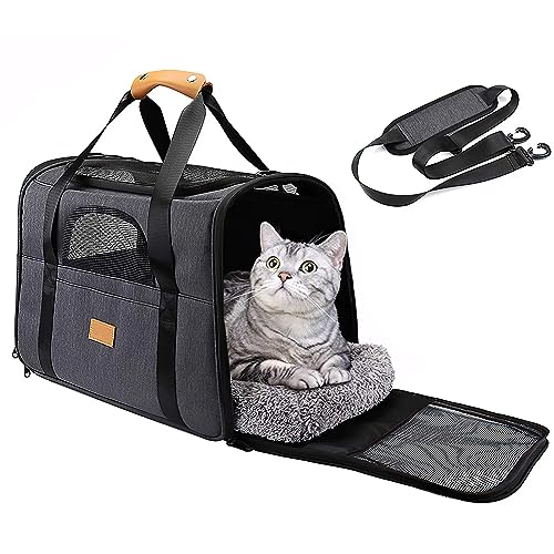 SEASKY Bolsa Transportadora Transpirable Gato Perro Bolsa Transporte Grande para Mascotas, Plegable...