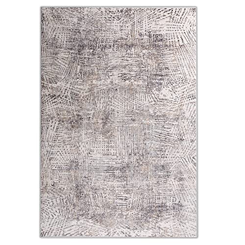 Tapete Decorativo Nida U2019 Gris Gris, 160x230, Alfombra para Sala, habitación e Interiores por...