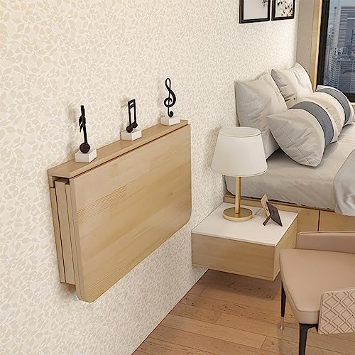 Mesa abatible plegable de madera montada en la pared,Escritorio flotante para ordenador portátil...