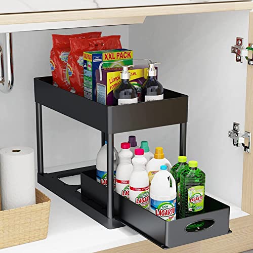 Organizador Y Almacenaje De 2 Niveles Bajo El Fregadero,Organizador De Cocina,cajón Organizador...