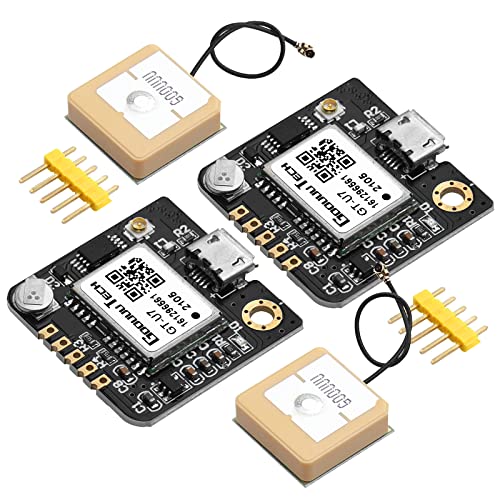 Paquete de 2 módulos GPS, posicionamiento por satélite de navegación NEO-6M, Arduino GPS,...
