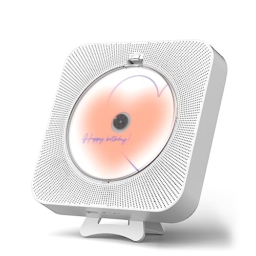 Yintiny - Reproductor de CD recargable con Blutooth 5.0, reproductor de música portátil para...