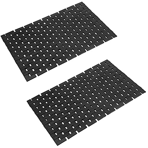Alfombra de baño de bambú, alfombra de baño de madera, impermeable, antideslizante, accesorios...