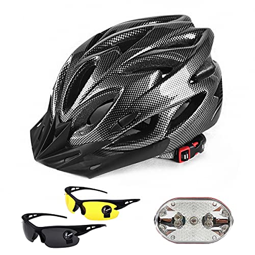 AFUJIA Casco Bicicleta para Hombre y Mujer, Juego de Accesorios para Bicicleta, Casco de Bicicleta...