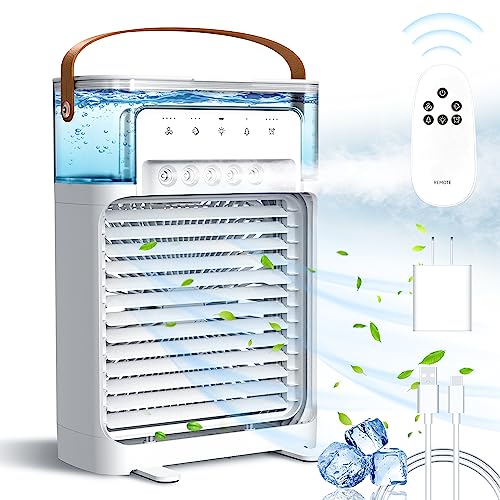 NTMY - Ventilador de aire acondicionado portátil, enfriador de aire evaporativo personal con...