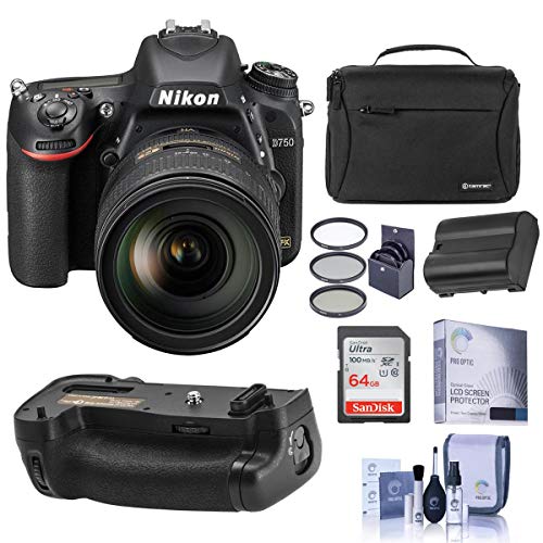 Nikon D750 DSLR con lente AF-S NIKKOR 24-120 mm f/4G ED VR – Paquete con funda para cámara,...