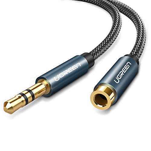 UGREEN Cable 3.5mm Macho a Hembra Alargador de Auxiliar, Cable Extension Audio 3.5mm Nylon Trenzado...