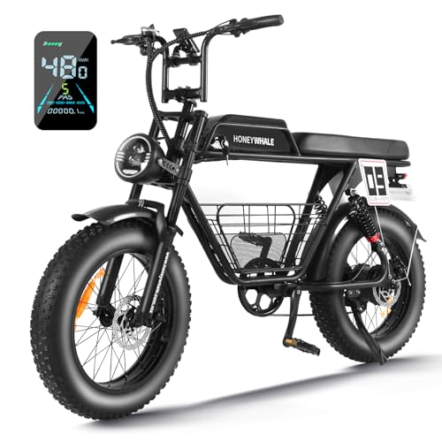 HONEYWHALE K7 Bicicleta Electrica para Adultos, Moto Bicicleta de Montaña de 7 Velocidades,...