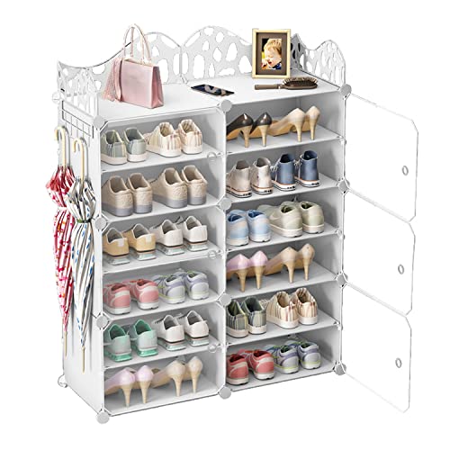 Zapatero con Cubierta de 6 Niveles, ZENSUKYE Zapatera 24 pares de Armario de Almacenamiento de...
