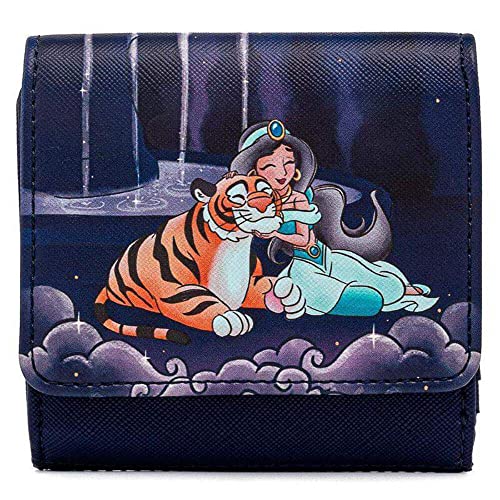 Loungefly x Disney Aladdin Agrabah and Jasmine Kisslock Tri-Fold Wallet