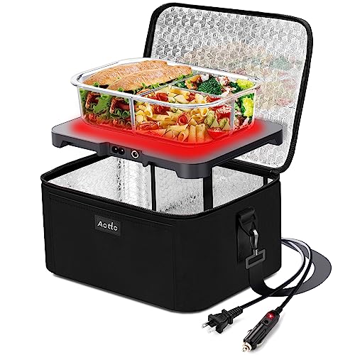 Horno portátil | Calentador de alimentos para coche de 12 V, 24 V, 110 V, mini horno portátil |...