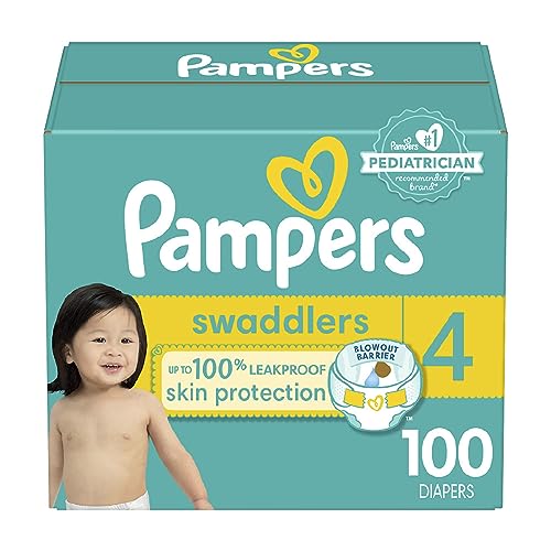 Pampers Swaddlers - Pañales Etapa 4, 100 Piezas. Para bebés de 10 a 17 Kg.