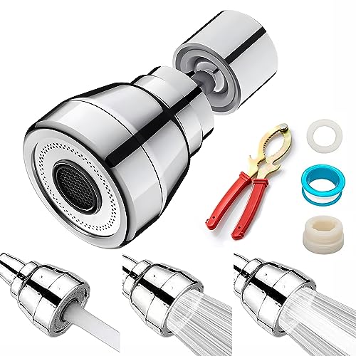 Aireador de Grifo, Cabezal Grifo de Cocina, MóVil, 3 Modos. Aireador de Grifo Giratorio, Grifos de...