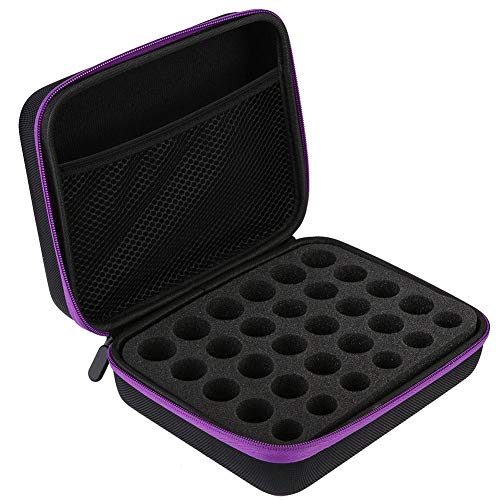 Estuche portátil de 30 botellas de aceite esencial para 5 ml, 10 ml, 15 ml Soporte portátil de...