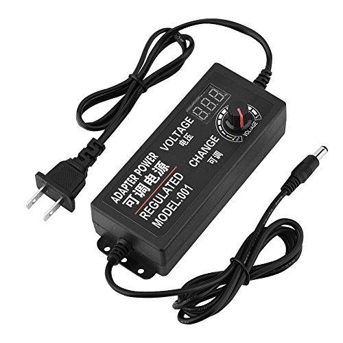 Adaptador de Fuente de Alimentación, Anti-interferencia AC/DC Adaptador de Corriente Ajustable...