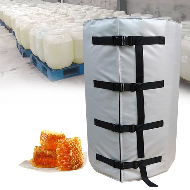 Tiuyilwr Manta calefactora Profesional para barriles de 55 galones/208 l - Temperatura Ajustable,...