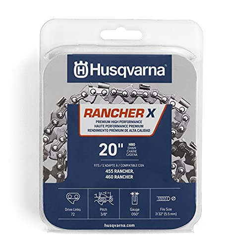 Husqvarna 531300441 H-80 Cadena de motosierra, naranja/gris 20'