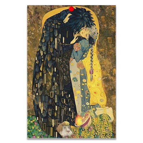 Thunwid Howls - Póster de castillo en movimiento de Studio Ghibli - Póster de lona para...