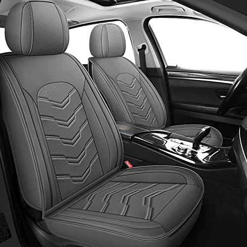 AOOG - Juego completo de 5 fundas de asiento de coche de piel sintética transpirable, fundas...