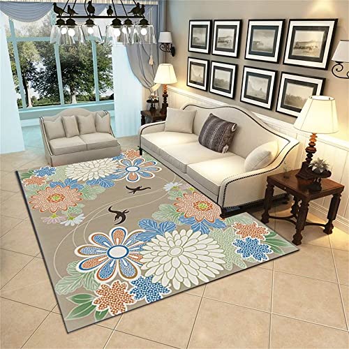 DSHUB Alfombra Sala de Estar Accesorios para Habitaciones A Prueba de Moho Simple Multicolor Impreso...