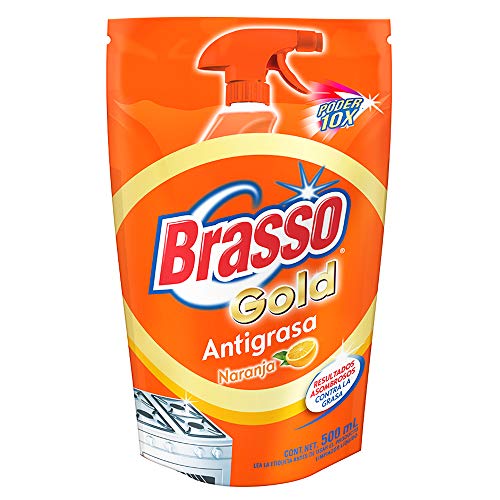 Brasso Limpiador Líquido Desengrasante para Cocina Naranja Repuesto 500 ml