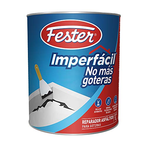 Fester Imperfácil Reparador Asfáltico para Goteras, Repara Filtraciones de Agua Instantáneamente,...