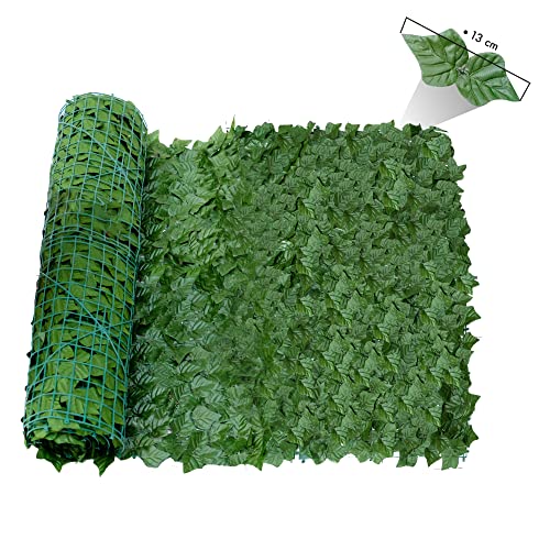 SKYGREEN Rollo de Follaje 6m x 1m Rejilla para Valla de Privacidad de Hiedra Sintética, Expandible...