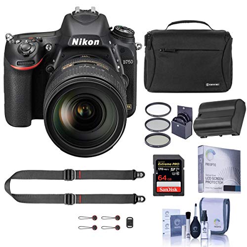 Nikon D750 DSLR con lente AF-S NIKKOR 24-120 mm f/4G ED VR – Paquete con funda para cámara,...