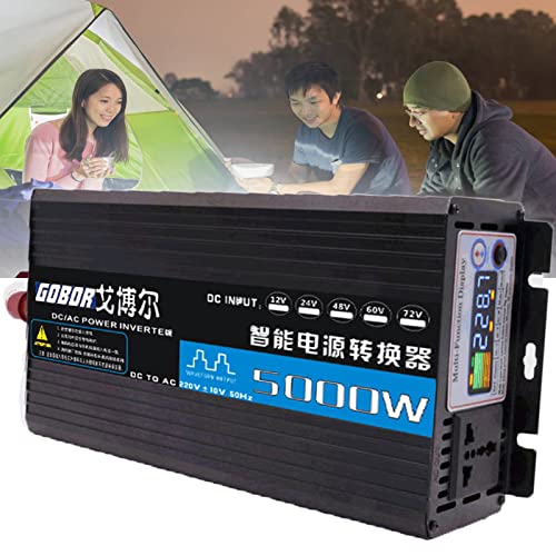 JINGEDD 5000W Transformador DC 12V 24V 48V 60V 72V A 220V Convertidor Automotriz con Pantalla LCD,1...