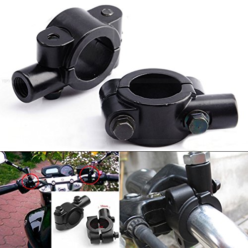 Yosoo Soporte universal para espejo retrovisor de motocicleta, Espejo retrovisor convexo universal...