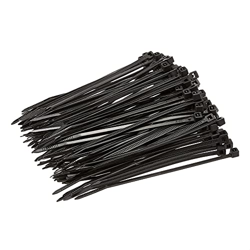 Amazon Basics - Bridas multiusos, 100 mm, 200 piezas, color negro