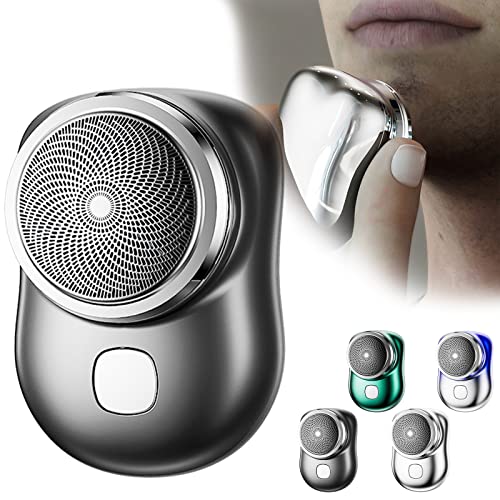 RNUQAW Mini maquinilla de afeitar eléctrica para hombres, afeitado portátil profesional de 6...