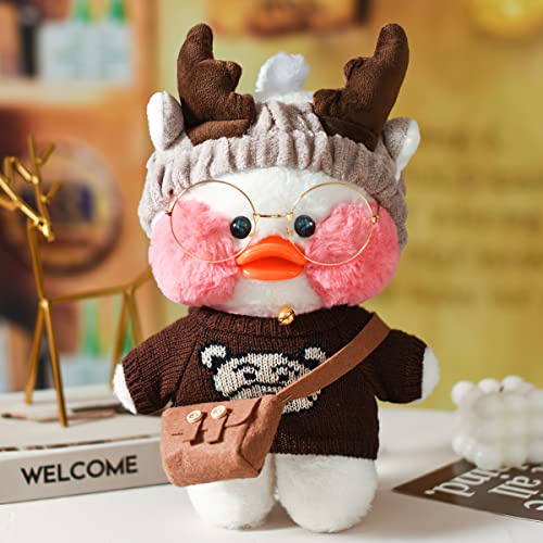 DAQI Peluche de Pato Kawaii de 30 cm,Juguetes de Peluche Suave con Accesorios de Ropa,Juguete de...