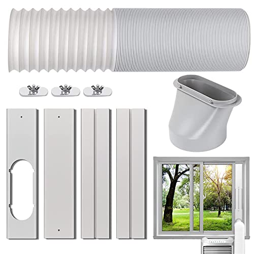 DOTOTO Kit de ventilación de aire acondicionado portátil para ventanas, sello de ventana ajustable...