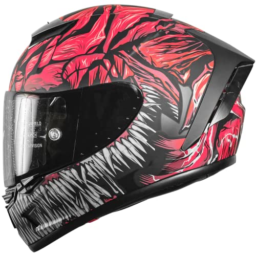 KOV Casco CARNIVOR Rojo AIRCUT Mate Integral Calle Pista Certificado (XL)
