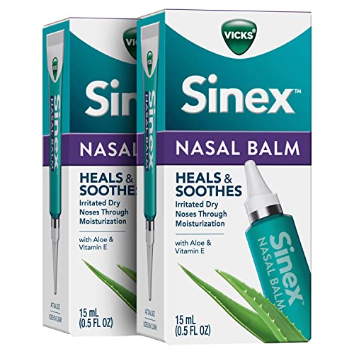 Vicks Sinex, bálsamo nasal hidratante diario, con vitamina E, toque de aloe, calma e hidrata la...