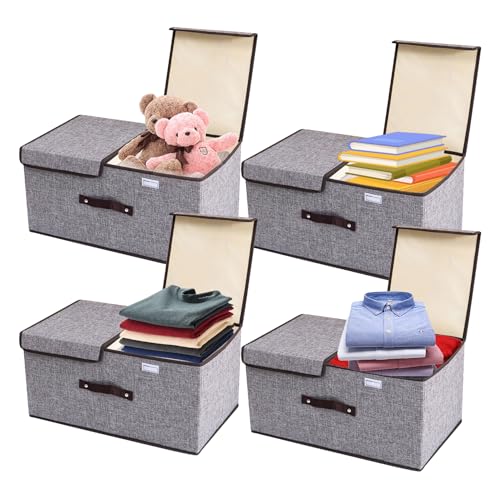 Caja De Almacenaje Con Cerradura Y Tapa Plegable - Tela Resistente, Medidas 40x30x21 Cm, Ideal Para Organizar Juguetes O Ropa