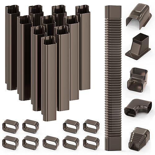 Air Jade - Juego de funda para mini línea dividida de 16 pies, 3 pulgadas de ancho, kit de cubierta...