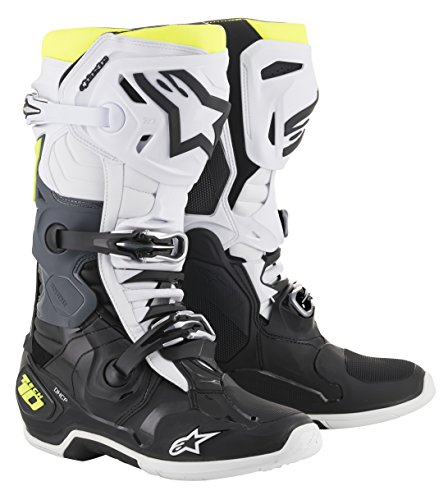 Alpinestars 2010020-125-10 Botas técnicas unisex para adultos, negro/blanco/amarillo, talla 10...