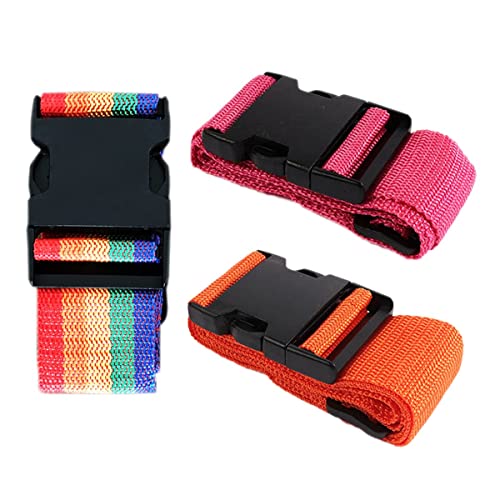 HuAFaN Correas para Equipaje, 3 Piezas Correas de Equipaje con Hebilla Ajustable para Maletas,...