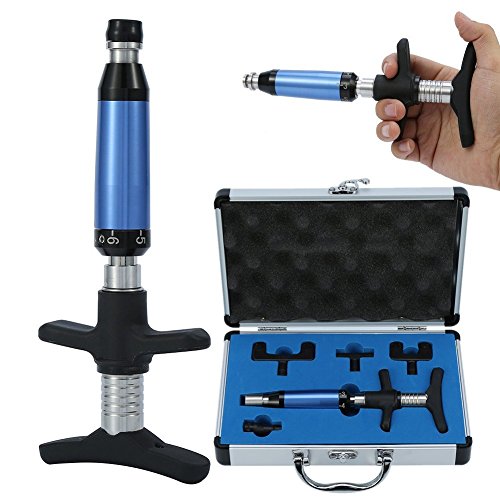 Masajeador de Columna Vertebral Manual Ajuste Quiropráctico Tool,6 Niveles Masaje Espinal Espalda...