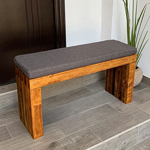 Banca para Jardín con Cojín, de Madera Durable Estilo Vintage Hermoso. De 90 cms.