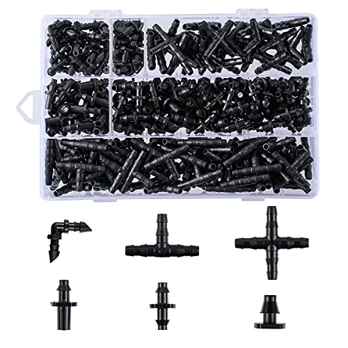280 piezas de conectores de púas para riego, conectores de púas de riego por goteo, kit de...