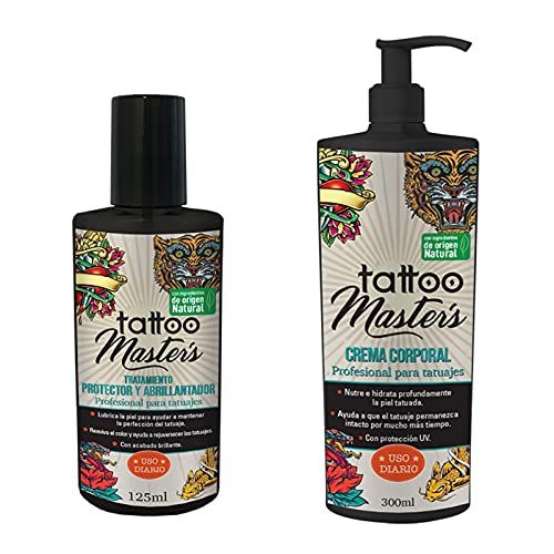Pack Tattoo Master´s Para Tatuaje Cicatrizante 300 ml Y Protector Abrillanta 125 ml