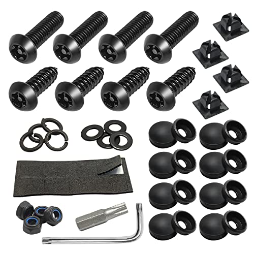 Kit de tornillos antirrobo para placa de matrícula, accesorios de montaje de placa de coche de...