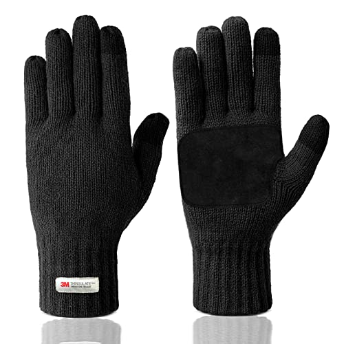 Evridwear Guantes cálidos de invierno para hombre, guantes térmicos antideslizantes para...