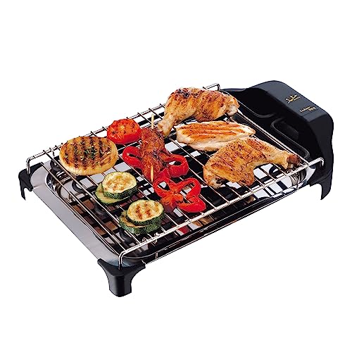 JATA BQ101 Eléctrico - 2400W Negro - Barbacoa (2400 W, Eléctrico, 230V, Mesa, Negro, Rectangular)